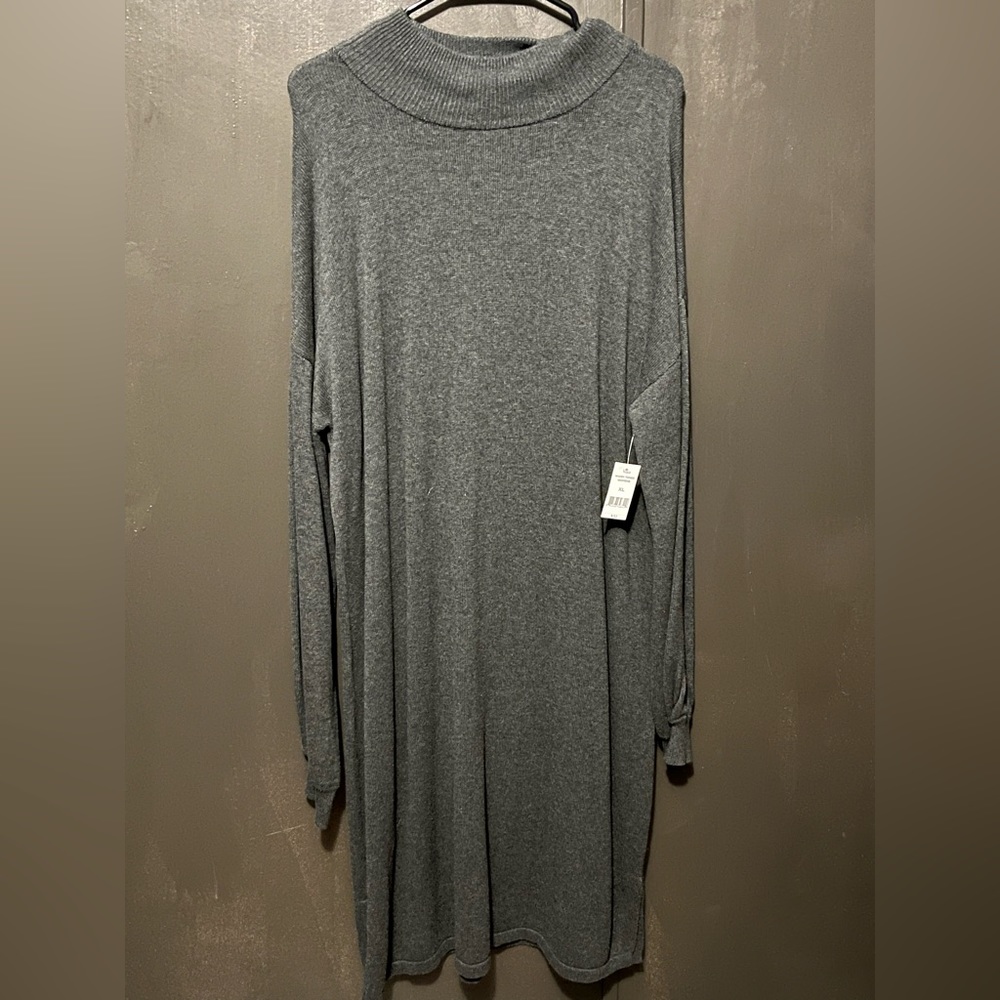 Grey sweater dress